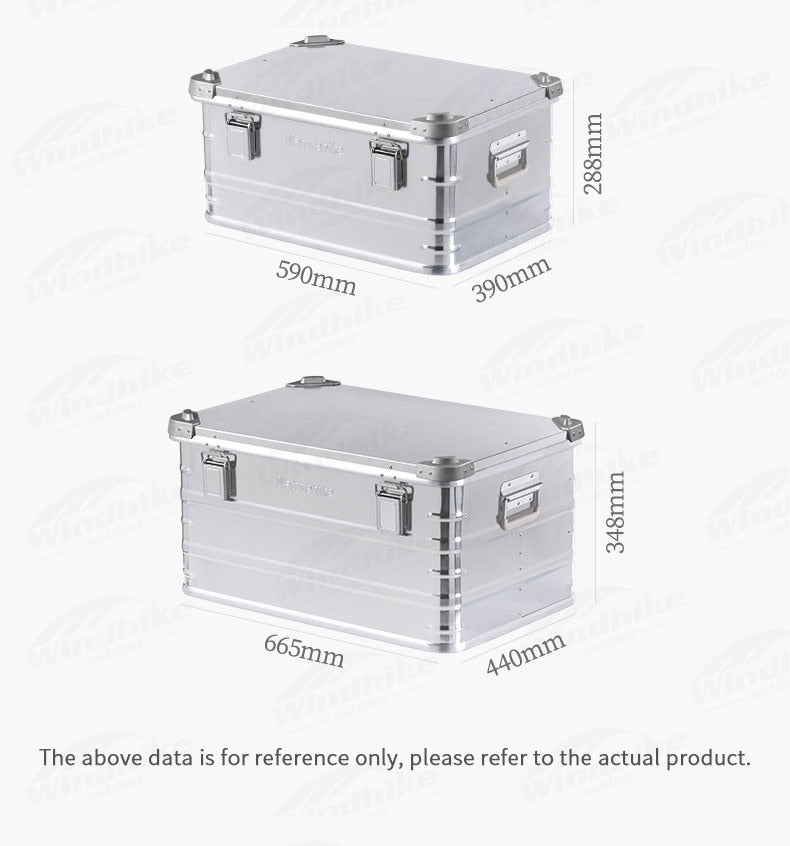 アウトドアアクティビティ用のアルミニウム合金ボックス,30l /50l/８0l　収納ボックス,ハンドル付き,3サイズ,キャンプ用用